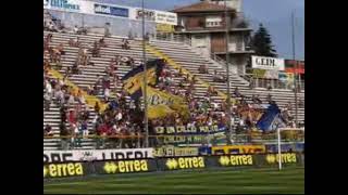 Parma - Piacenza 2006/2007 - ultras Parma - videotifo curva nord Matteo Bagnaresi in azione