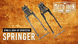 Moto Iron® Wishbone Springers for Dyna and Rubber Mount Sportster Models