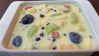 Simple and tasty Fruit Custard at home 😋