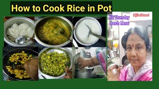 🫕சாப்பாடு வடிப்பது எப்படி?💁How to cook rice😋Meals Ready 🏠Thursday Vlog #beginners #minivlog#234