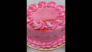 Eggless strawberry cake decorating| strawberry cake design ideas for birthday| #cake #shorts