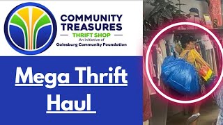 My Husband Caught Me at the Thrift Store | Mega Thrift Haul at Community Treasures in Galesburg