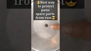 👌Best way to protect pans from rust 😎 #easy #tips #ytshorts #kitchentips #shorts