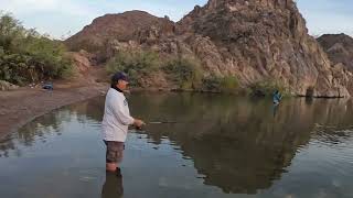 7/21-22 Old Town Autopilot 120. Willow Beach Arizona. Skunked on Striper but caugh about 20 Trout