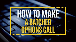 How to Make a Batched Options Call with Real Time Data