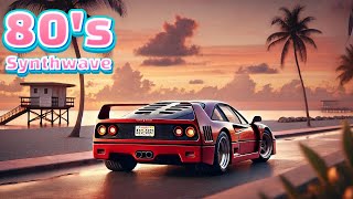 80's Synthwave Drive | Nostalgic Beach Sunset Cruise