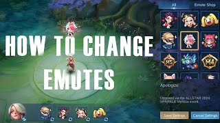 HOW TO CHANGE EMOTES IN MOBILE LEGENDS 2024