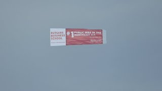 Plane banner Rutgers Business School