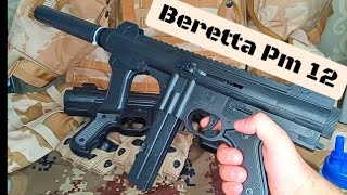 Пистолет пулемет пневматический Beretta PM-12. Обзор игрушек для мальчиков. Обзор игрушечного оружия