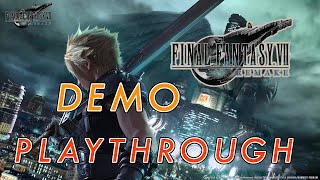 FINAL FANTASY VII REMAKE - DEMO - FULL PLAYTHROUGH - NO TALKING