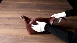 Brown Leather Toiletry Bag - Autumn Leaves | Time Resistance Official Video