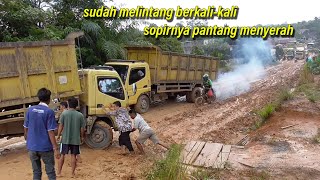 SOPIR HD-L GAK MAU NYERAH, BERKALI KALI PERCOBAAN TETAP MELINTANG