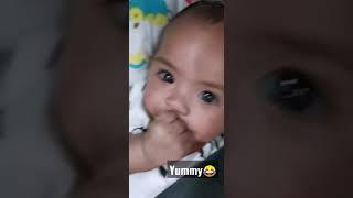 thumbsuck 😂 my baby's new favorite habit.... #thumbsuck #pacifier #babygirl #cutebaby