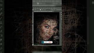 Сreate amazing scribble art in photoshop #shorts