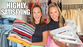 NEW HOUSE MOVING & ORGANIZATION VLOG *SATISFYING TRANSFORMATION*’🏠👗