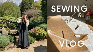 Sewing a denim pinafore dress