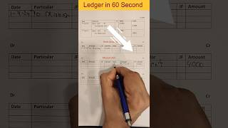 Ledger in 60 Second only . Posting from Journal Entry   #ledger #accounting #shorts #journalentries