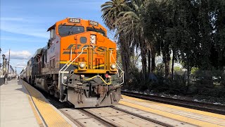 BNSF 4286 leading Amtrak 715 into Stockton