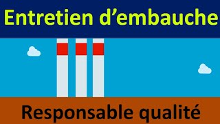 Simulation d'entretien d'embauche : responsable qualité