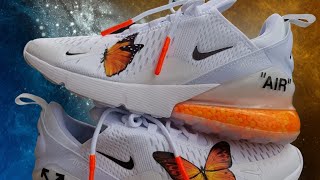 HOW TO CUSTOMIZE OFFWHITE NIKE AIR MAX 270 JOYRIDE SNEAKERS