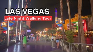 Hot Summer Night In Las Vegas Strip | Walking Tour