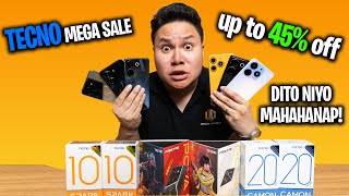 TECNO PHONES BAGSAK PRESYO UP TO 45% OFF!  TECNO CAMON 20 PRO 5G, POVA 5/5 PRO + GIVEAWAY!