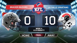 KFL U19 Varsity Contact - Brader Raiders vs La Salle Spartans