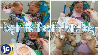 Day In The Life With JC Toys La New Born Berenguer Twins Baby Amelia & James🌞 Feeding + Changing🍼