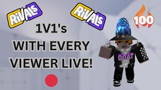 1v1ing every viewer live in Roblox Rivals.....