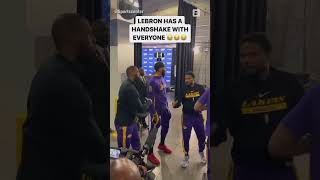 LeBron Has A Handshake With All Of His Teammates