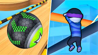 Going Balls VS Roof Rails - All Levels Satisfying Gameplay Android, iOS