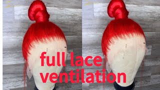 How to ventilate full lace||DiY full lace ventilation#hairstyle #youtubeshorts #viral #foryou