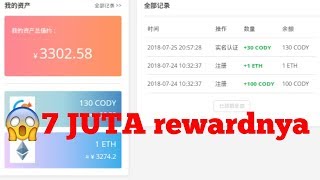 Gila|reward airdropnya 7JUTA (1 ETH+100 coindy)|scam or not?