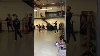 Dylan Gutierrez in class at Westside  Ballet