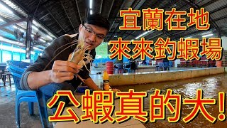 【金牌釣蝦】宜蘭老字號來來釣蝦場爽拉公蝦外加烤蝦特輯!FT.綠頭鴨釣具台湾のエビ Shrimp fishing in Taiwan 대만에서 낚시