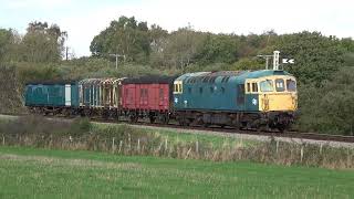 33111+08436 movements between Swanage and Corfe castle " Wagons"  31/10/22