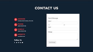 How to Create an Awesome Contact Us Page in Elementor FREE | Contact Form Design Tutorial 2024