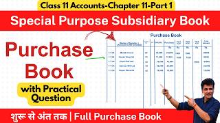 Purchase Book | Special Purpose Subsidiary Books | Class 11 Accounts | Chapter 11 | Part 1