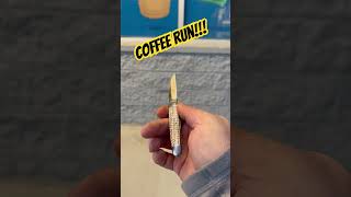 Coffee run goofin #knife #edc #coffee