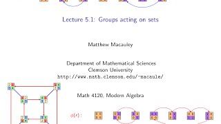 Visual Group Theory, Lecture 5.1: Groups acting on sets