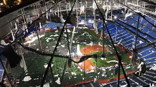 Tropicana Field’s stadium following Hurricane Milton damage #hurricanemilton