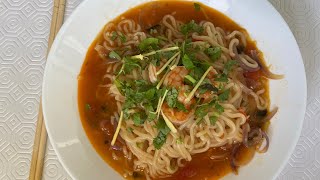 Yummy Tom Yum soup noodles / #halalfoodsguy