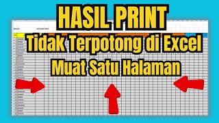 Cara Agar Hasil Print Di Excel Tidak Terpotong Dan Muat 1 Halaman