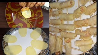 10Minutes Potato Recipe|Chicken Stuffed Potato Rolls|Tea Time Snacks Recipe|