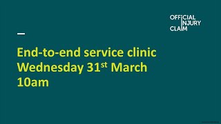 Official Injury Claim end-to-end service clinic