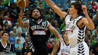 Ma'a Nonu v Steven Adams in basketball game