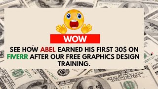 😲 WOW😲 See!! my student just earned $30 r on his first order on Fiverr after our training.