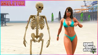 GTA 5 PC: Funny Skeleton Character | Playing as Skeleton GTA V | Tech"N'Vlogs