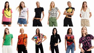 12 Ideas Bright color prints women's T-shirts Unusual positive clothing design for women Desigual