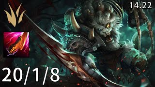 Rengar Jungle vs Zyra - EUW grandmaster | Patch 14.22